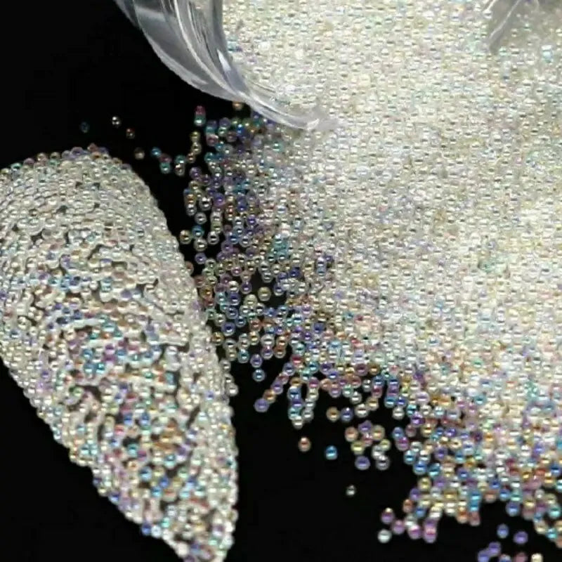 Ab Aurora Transparent Caviar Beads Jar