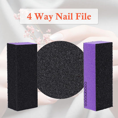 Cooancoco Block Buffers Effectively Buffs all types of Nails | NAIL ART BUFFER SANDING BLOCK (Pack of 2)